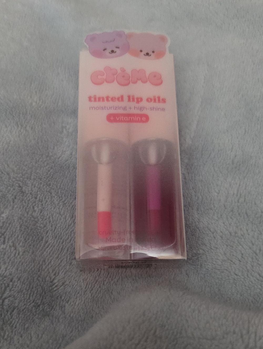 Tinted Lip Oils Duo — Pink & Purple Hydrating Gloss Set NWOT